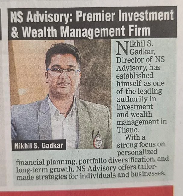 Times of India feature headed "NS Advisory: Premier Investment & Wealth Management Firm"
